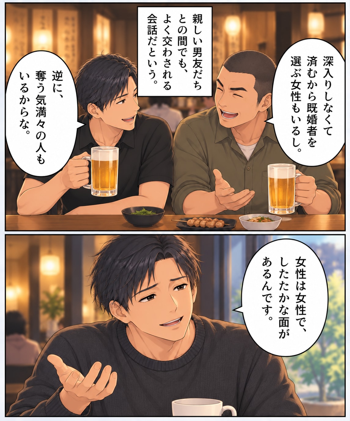【マンガ】「結婚指輪をしている男の不倫率は高い」説は本当か？不倫ばかりしている30代女子の印象論【後編】