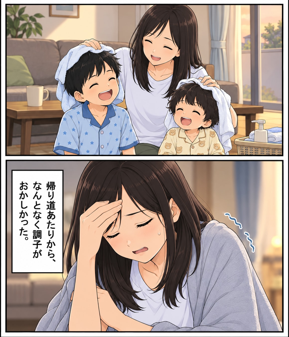 【漫画】いざというときに「頼りになる夫」はいる？妻が突然の体調不良、夫は慌てる“だけ”だった…【前編】