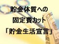 貯金体質への固定費カット「貯金生活宣言」
