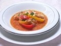 レンジで、鶏肉とパプリカのトマトソース煮