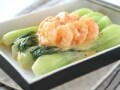 えびと青梗菜のカルボナーラ・クリーム煮
