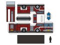 消防車ペーパークラフト無料ダウンロード！