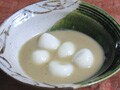 「ピーナッツ汁粉」熱々さらり