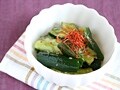 即席漬け風和え物　きゅうりのピリ辛