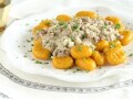 簡単かぼちゃニョッキのクリームミートソースレシピ…おもてなしに！