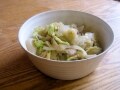 新たまねぎと春キャベツのごまだれ炒め煮