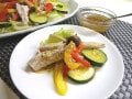 鶏ささみと夏野菜の蒸し煮レシピ！ 塩麹ドレッシングかけ