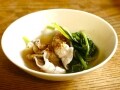 豚肉と小松菜の日本酒しゃぶしゃぶ