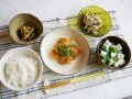 鮭のキムチーズ焼き定食（朝10分＋夕15分）