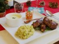 スペアリブのクリスマスワンプレートの献立と段取り