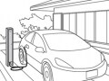 【新商品】家庭用のスリムな電気自動車充電用スタンド