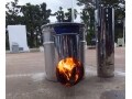 手作りロケットストーブで屋外クッキング