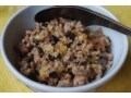 豚ひき肉とオリーブの炒め物レシピ……タイのおかゆ屋台で人気！