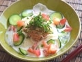 まろやか仕上げ冷たい豆乳そうめん
