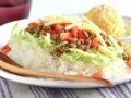 ワンプレートレシピ　タコライス＆エッグポテトサラダ
