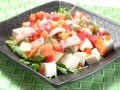作り塩豆腐のフルーツドレッシングパワーサラダ