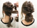 3連くるりんぱのまとめ髪ヘアアレンジ……簡単なやり方！