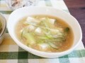 体が温まる！ 豆腐と生姜のとろみレンチンスープ
