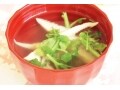 わさび風味！クレソンとタケノコの即席お吸い物