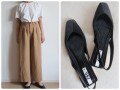 ZARA2990円！黒の辛口バレエシューズが万能