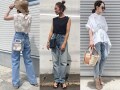薄色デニムを使った、涼しげ夏コーデ3選