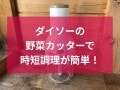 ダイソー「プッシュ野菜カッター」は手軽にみじん切りできて500円！使い方と洗い方