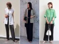 40代の「タンクトップ」の重ね着スタイル、白と黒はどちらが使える？