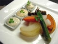 蒸し野菜サラダの作り方・レシピ……3種類のマヨネーズソース添え
