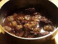 鹿肉といちじく、ぶどうの煮込み