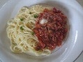 エスニック風味のスパゲッティミートソース