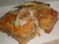 晩酌のアテになる惣菜　厚揚げのはさみ焼き