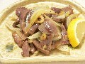 簡単おつまみレシピ　鶏砂肝のバター焼き