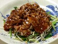 茹で野菜と豚肉の牡蠣ソース