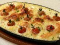 ミニトマト料理　トマト畑のポテトグラタン