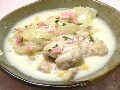 今秋のあったか料理　白菜と鶏肉の牛乳煮