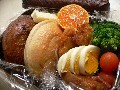 ベーグルのオープンサンドランチbox