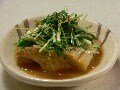 厚揚げと長ネギのみそ煮