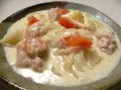 お釜でホワイトクリームシチュー