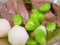カブとソラマメとスペアリブの煮込み