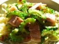 冷やし梅豚ゴーヤうどん