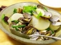 小かぶとアサリのさっと煮