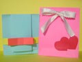 色画用紙で作るバレンタインのラッピング