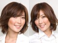 小顔を約束するエアリーボブ＆トップス