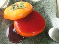 完熟柿とぶどうの葛仕立てデザートレシピ