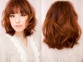 40代に似合うミディアムヘアスタイル……ボリュームが重要！