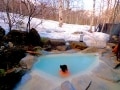 白骨温泉 小梨の湯笹屋で雪見風呂