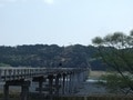 世界一の長さを誇る木造歩道橋　蓬莱橋