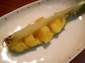 パイナップルの飾り切り：カヌー