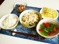 ぷりぷり茹で鶏のサラダ定食(朝5分＋夕15分)