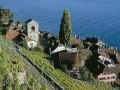 スイス、レマン湖周辺の小さな町や村